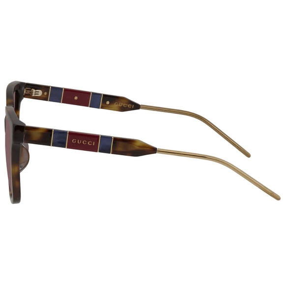 NEW GG0599SA GUCCI BROWN PINK GUCCI EYEWEAR GG0599SA 003 GUCCI UNISEX SUNGLASSES - Picture 6 of 8